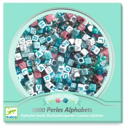 Djeco Perlas alfabeto plateadas ·*Niños Kit De Manualidades|Juguetes Montessori