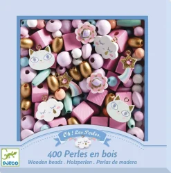 Djeco Perlas de Madera Arco Iris ·*Niños Kit De Manualidades|Juguetes Montessori
