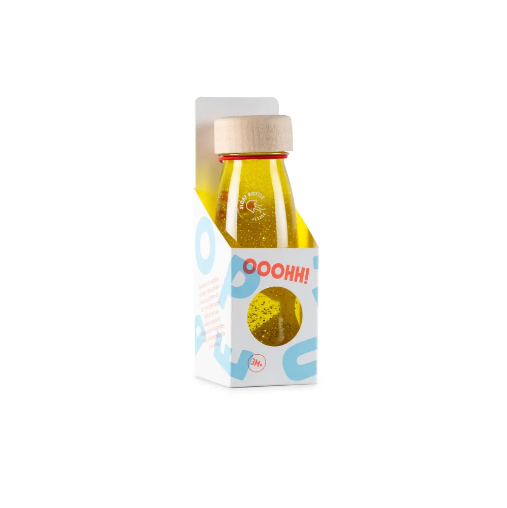 Petit Boum · Float Bottle Yellow*Niños Juguetes Montessori|Juguetes Antiestrés