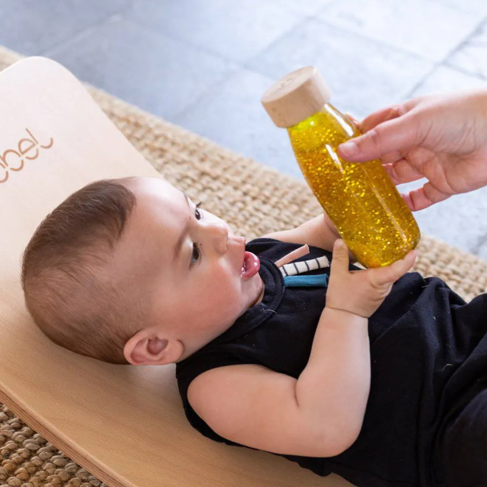 Petit Boum · Float Bottle Yellow*Niños Juguetes Montessori|Juguetes Antiestrés