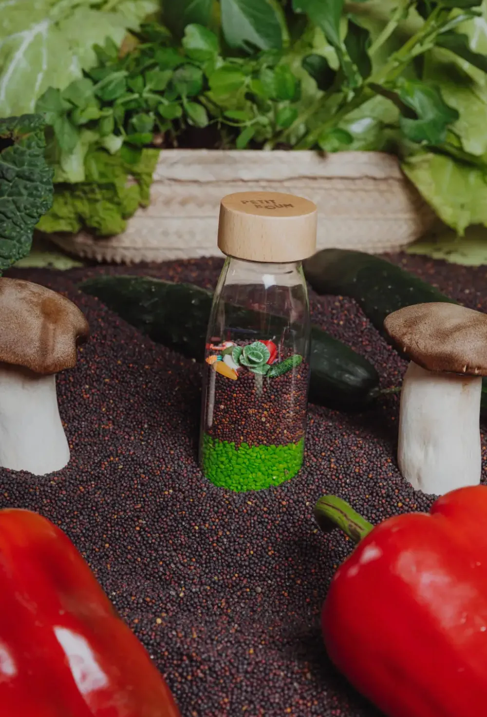 Petit Boum · Learn Bottle Veggies*Niños Juguetes Antiestrés|Botellas Sensoriales