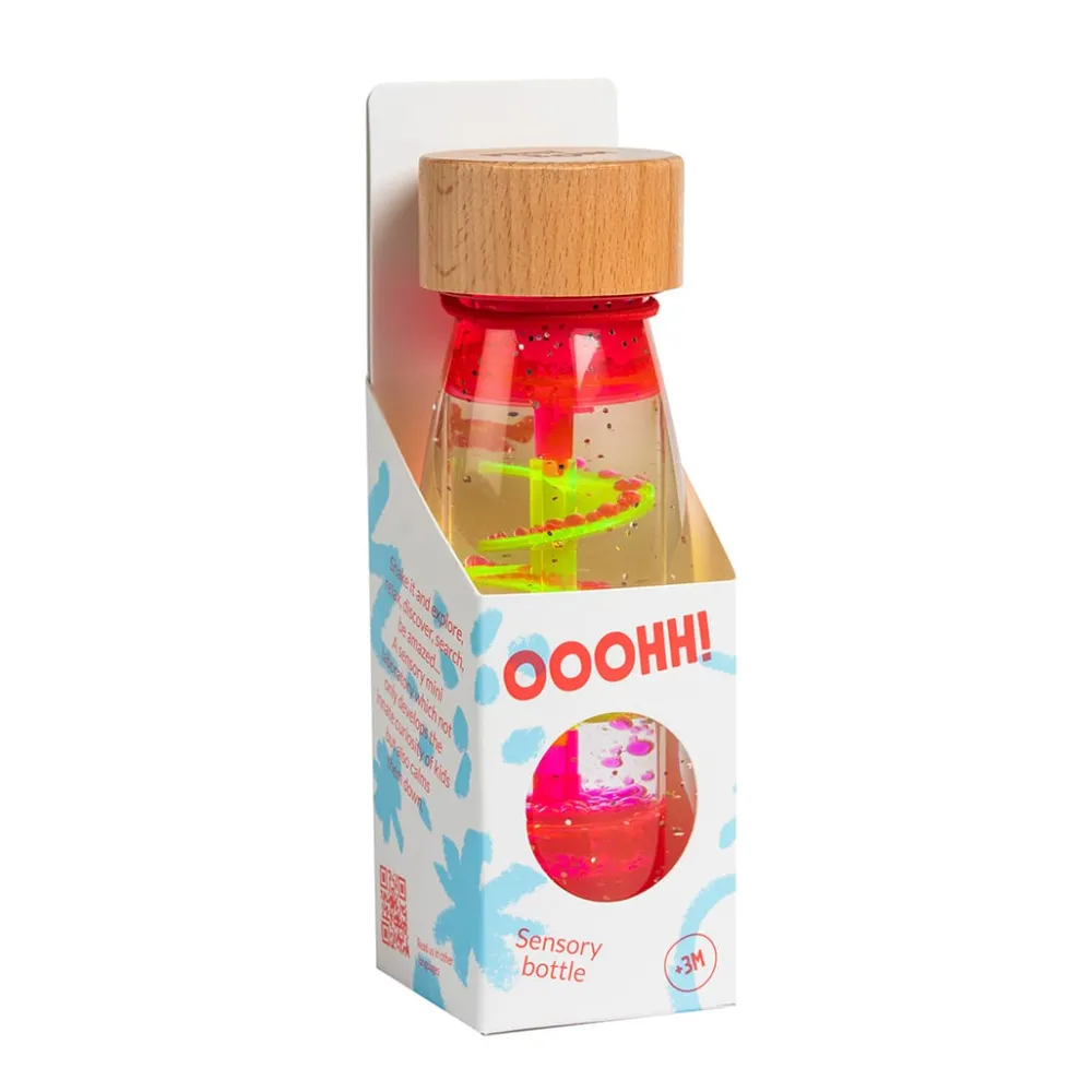 Petit Boum · Move Spiral Bottle Pink*Niños Juguetes Montessori|Juguetes Antiestrés