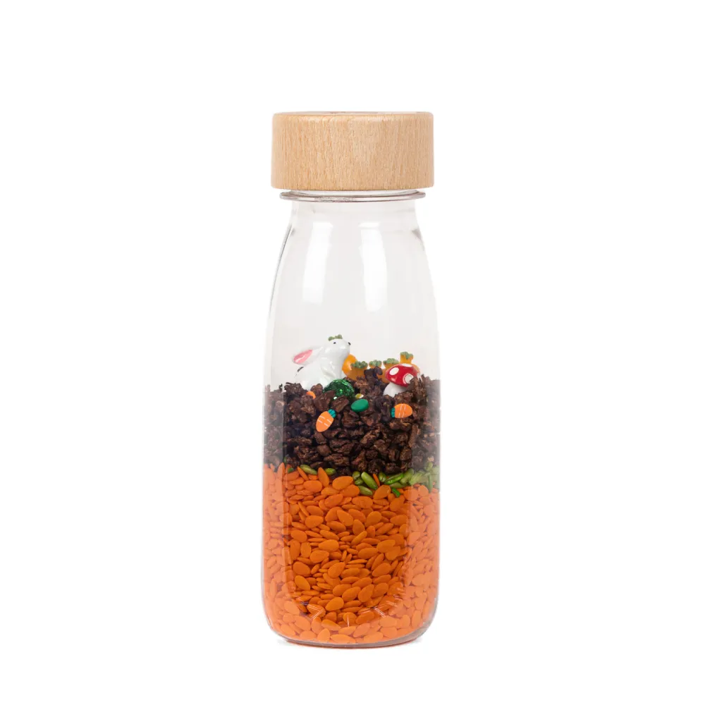 Petit Boum · Sound Bottle Rabbit*Niños Juguetes Montessori|Juguetes Antiestrés