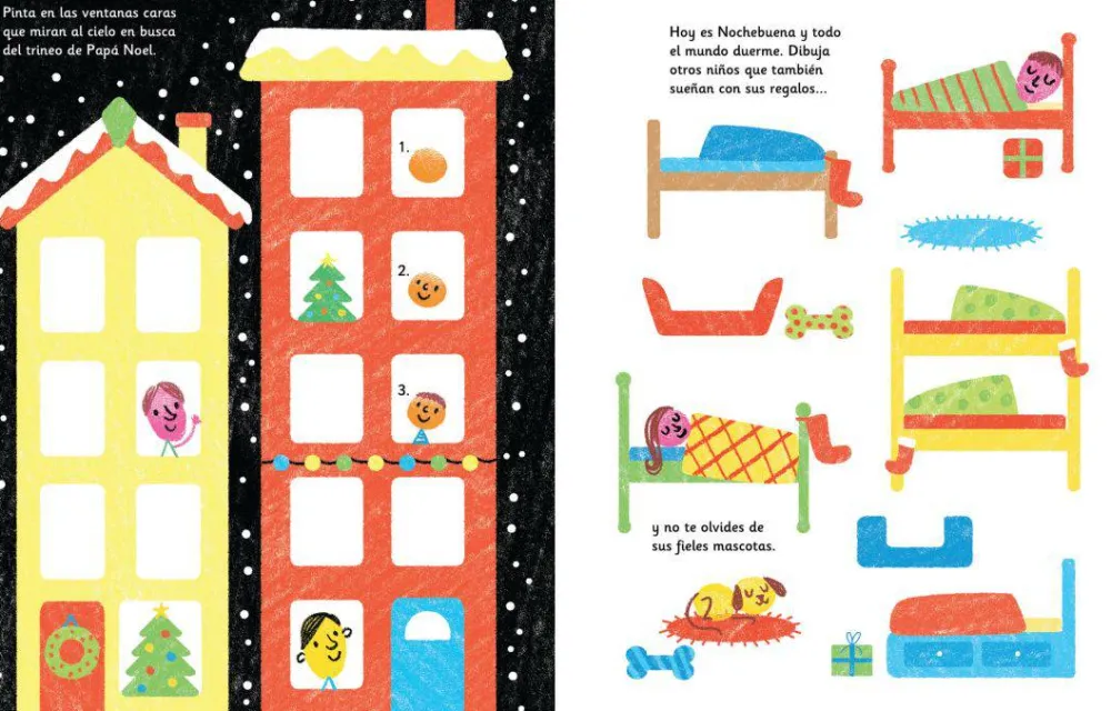 Usborne Pinta con los dedos · Navidad*Niños Libros De Navidad Para Niños|Kits Manualidades Navidad
