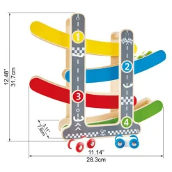 Hape Pista de Carreras Fast Flip ·*Niños Juguetes Waldorf|Juguetes Montessori