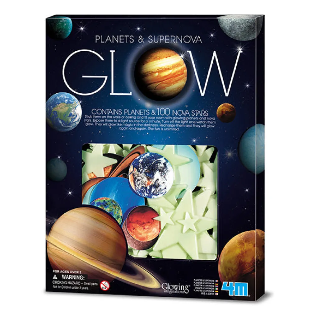 4M Planetas y Estrellas Brillantes en la Oscuridad ·*Niños Juguetes Stem