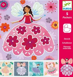 Djeco Plantillas Hadas*Niños Kit De Manualidades|Juguetes Y Juegos Motricidad Fina
