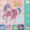 Djeco Plantillas Los caballos*Niños Kit De Manualidades|Juguetes Y Juegos Motricidad Fina