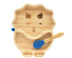 Eco Rascals Plato Bamboo Dino* Baby-Led Weaning Y Accesorios Alimentación