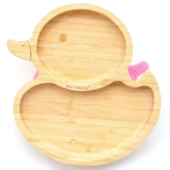 Eco Rascals Plato Bamboo Pato* Baby-Led Weaning Y Accesorios Alimentación