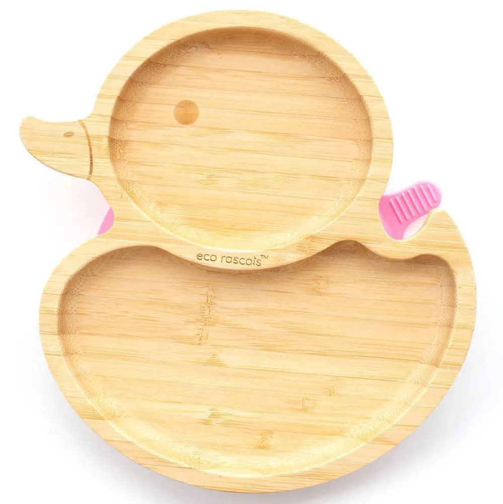 Eco Rascals Plato Bamboo Pato* Baby-Led Weaning Y Accesorios Alimentación