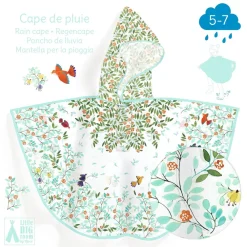 Djeco Poncho de Lluvia · Follaje S 110-122 cm*Niños Paraguas Infantiles|Ponchos De Lluvia