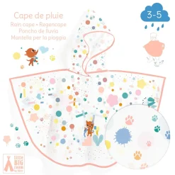 Djeco Poncho de Lluvia · Gato XS 90-110 cm*Niños Paraguas Infantiles|Ponchos De Lluvia