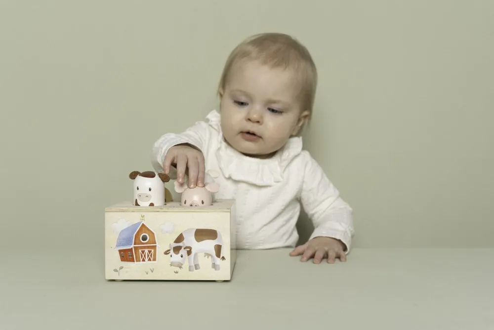 Little Dutch Pop Up Pequeña Granja FSC ·*Niños Juguetes Montessori|Juguetes De Madera Para Niños