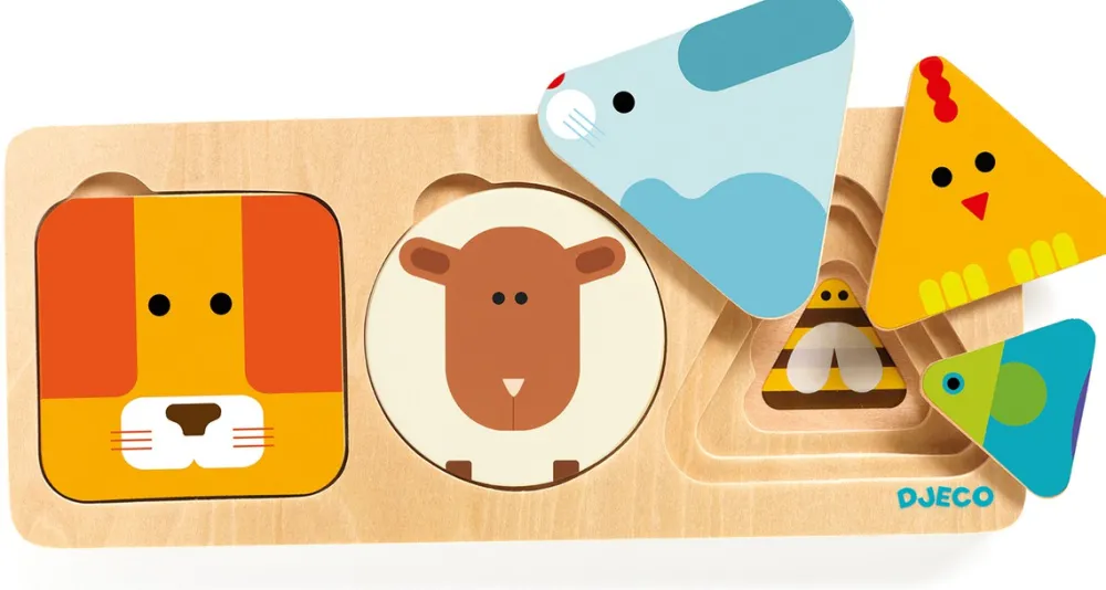 Djeco Primera Edad AnimaBasic ·*Niños Puzzles Djeco|Puzzles De Animales