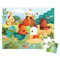 Janod Puzzle 20 piezas - Bienvenidos al Corral ·*Niños Puzzles Janod