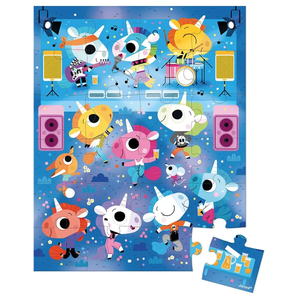 Janod Puzzle 24 piezas - Concierto de Rock ·*Niños Puzzles Janod