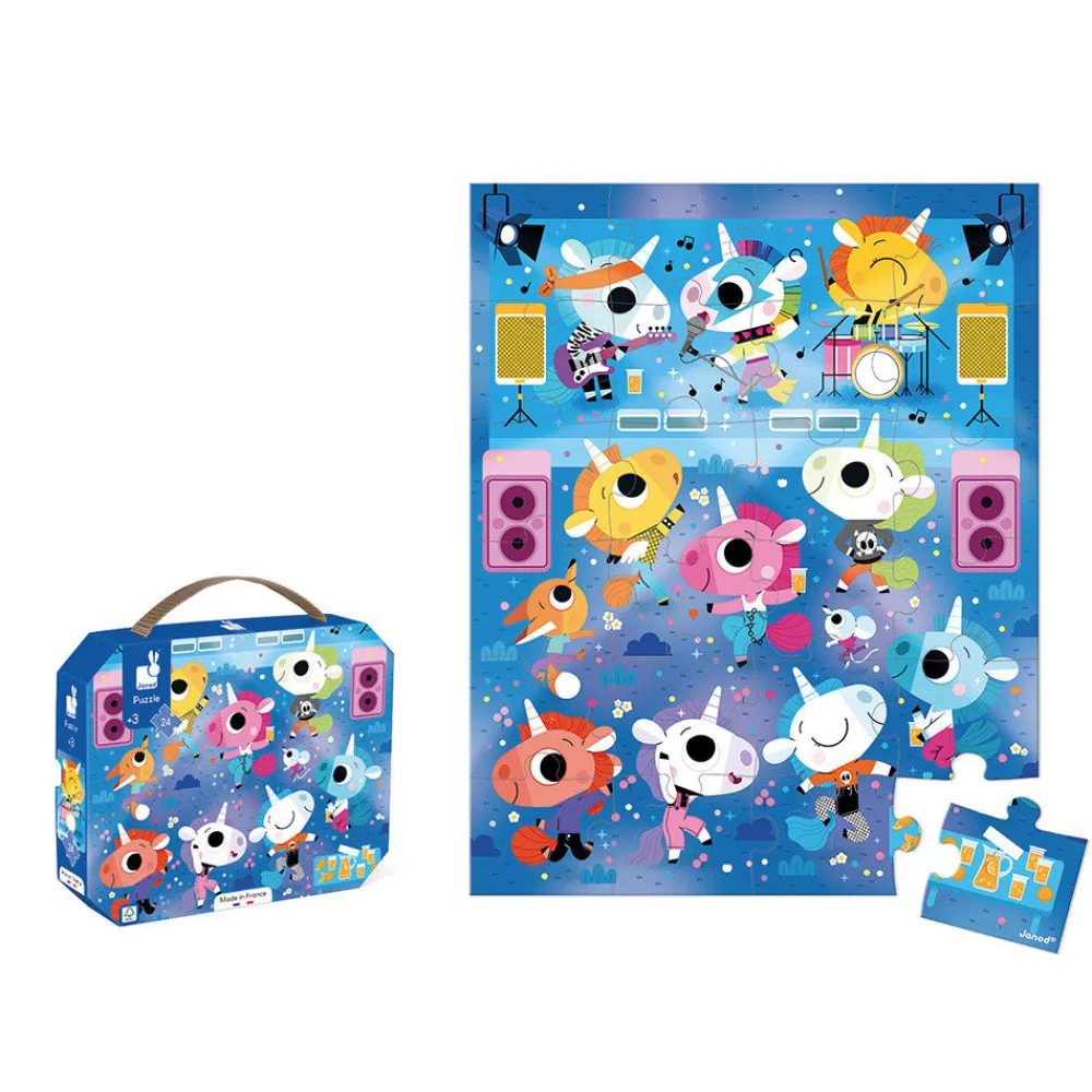 Janod Puzzle 24 piezas - Concierto de Rock ·*Niños Puzzles Janod
