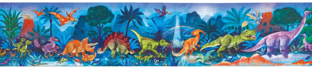 Hape Puzzle Dinosaurios 1,5 metros ·*Niños Puzzles 200 Piezas|Puzzles Hape