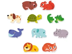 Djeco Puzzle dúo Animales 20 piezas ·*Niños Puzzles Djeco|Puzzles De Animales