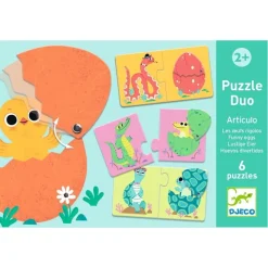 Djeco Puzzle dúo Huevos divertidos 12 piezas ·*Niños Puzzles Djeco|Puzzles De Animales