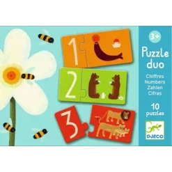 Djeco Puzzle dúo Números ·*Niños Puzzles Djeco|Puzzles De Animales