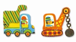 Djeco Puzzle dúo Vehículos 12 piezas ·*Niños Puzzles Djeco|Puzzles De Animales