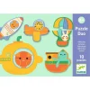 Djeco Puzzle dúo Vehiculos 20 piezas ·*Niños Puzzles Djeco|Puzzles De Animales