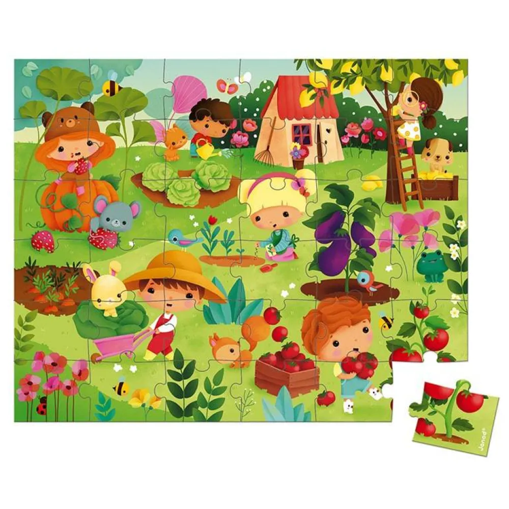 Janod Puzzle El Huerto 36 piezas ·*Niños Puzzles 36 Piezas|Puzzles Janod