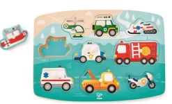 Hape Puzzle Encajable Emergencias ·*Niños Puzzles Hape|Puzzles De Madera Para Niños Y Niñas