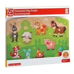 Hape Puzzle Encajable Granja ·*Niños Puzzles Hape|Puzzles De Animales