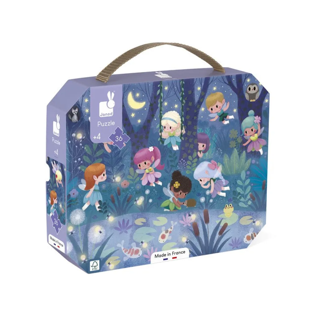 Janod Puzzle Hadas y Nenufares 36 piezas ·*Niños Puzzles 36 Piezas|Puzzles Janod