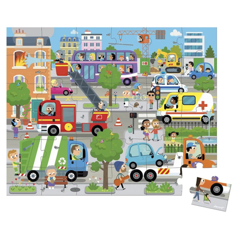 Janod Puzzle La ciudad 36 piezas·*Niños Puzzles 36 Piezas|Puzzles Janod