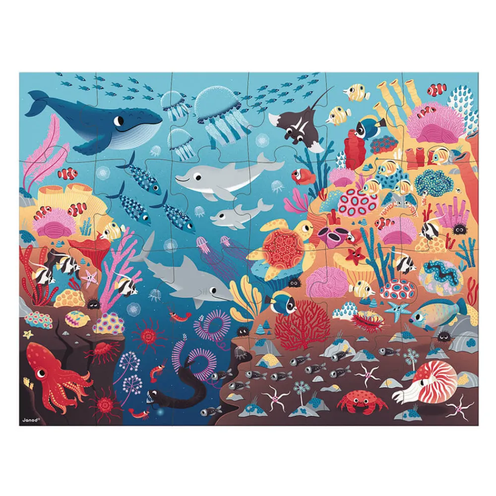 Janod Puzzle mágico El Océano ·*Niños Puzzles 24 Piezas|Puzzles Janod