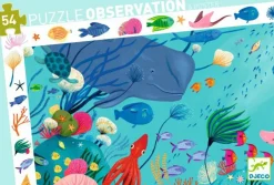 Djeco Puzzle Observación · Acuático*Niños Puzzles 54 Piezas|Puzzles Djeco