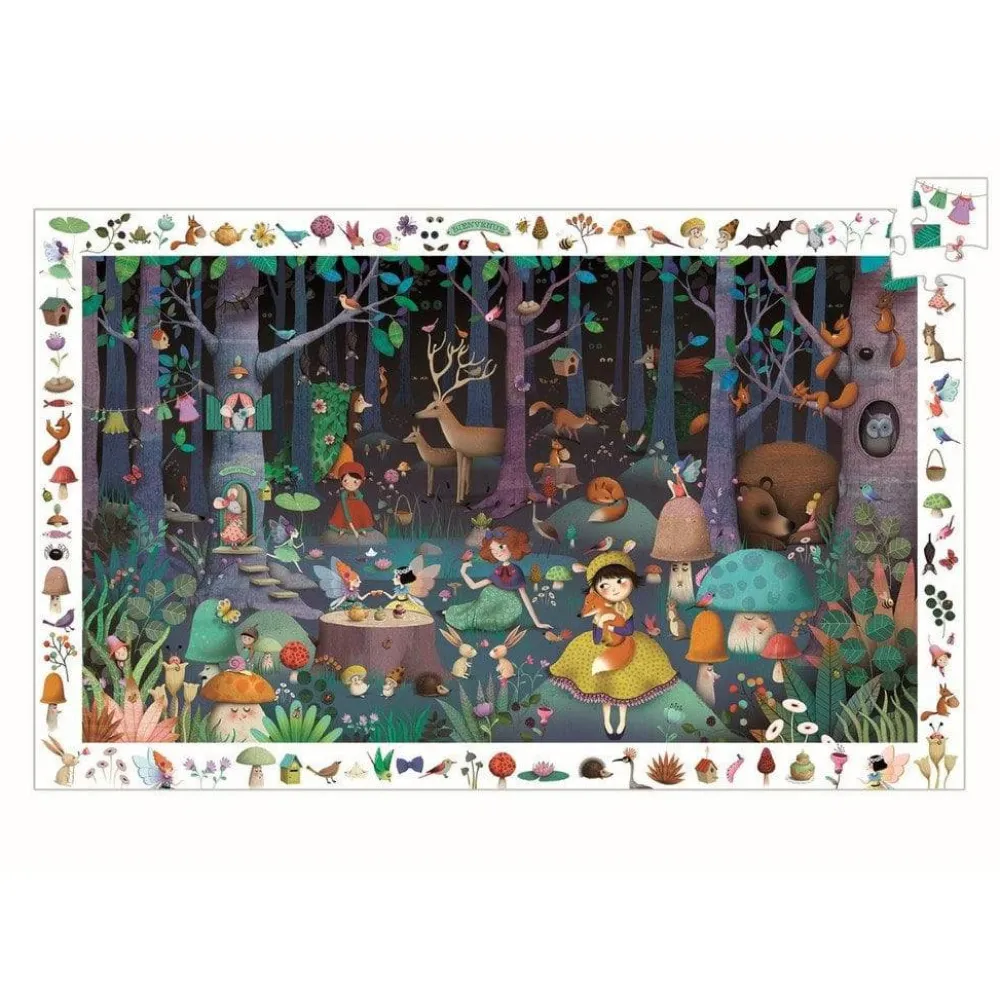 Djeco Puzzle Observación · El Bosque Encantado*Niños Puzzles 100 Piezas|Puzzles Djeco