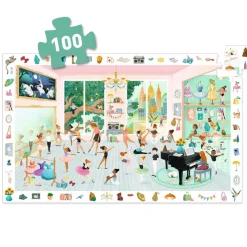 Djeco Puzzle Observación · Escuela de baile*Niños Puzzles 100 Piezas|Puzzles Djeco