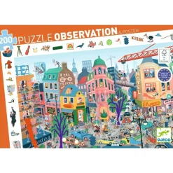 Djeco Puzzle Observación · La ciudad*Niños Puzzles 200 Piezas|Puzzles Djeco