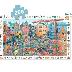 Djeco Puzzle Observación · La ciudad*Niños Puzzles 200 Piezas|Puzzles Djeco