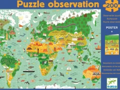 Djeco Puzzle Observación · Los Monumentos del Mundo*Niños Puzzles 200 Piezas|Puzzles Djeco