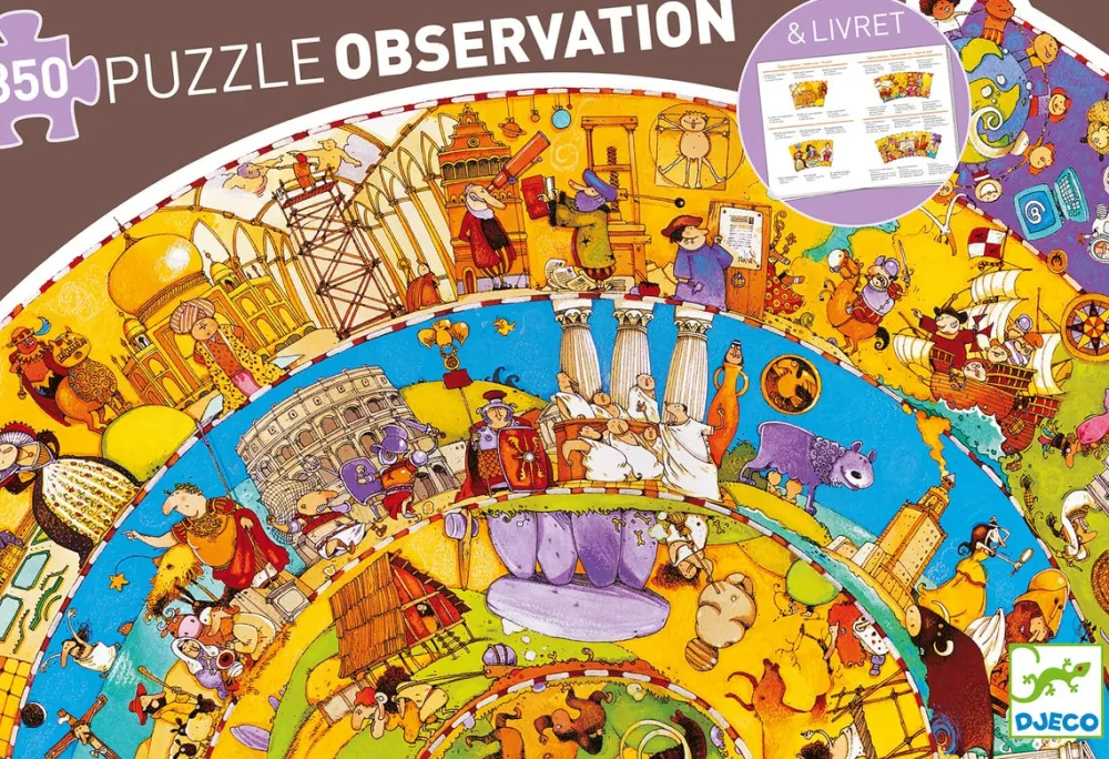 Djeco Puzzle Observación La Historia ·*Niños Puzzles 300 Piezas|Puzzles Djeco