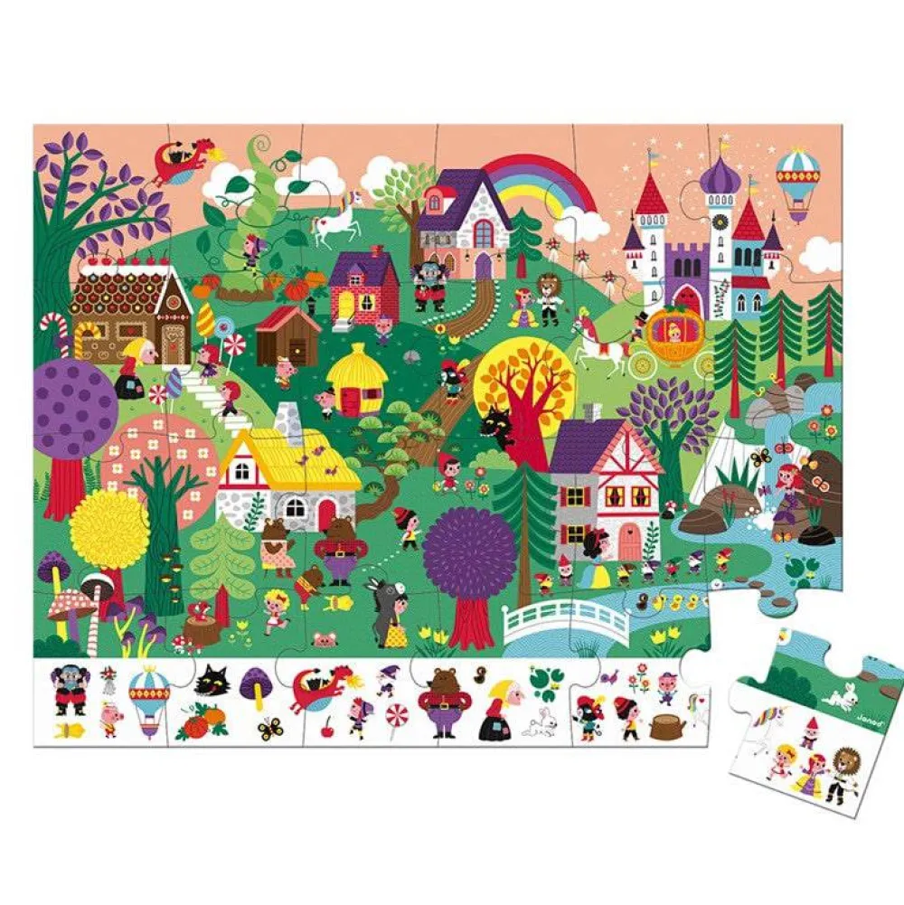 Janod Puzzle Observación Los Cuentos 24 piezas*Niños Puzzles 24 Piezas|Puzzles Janod