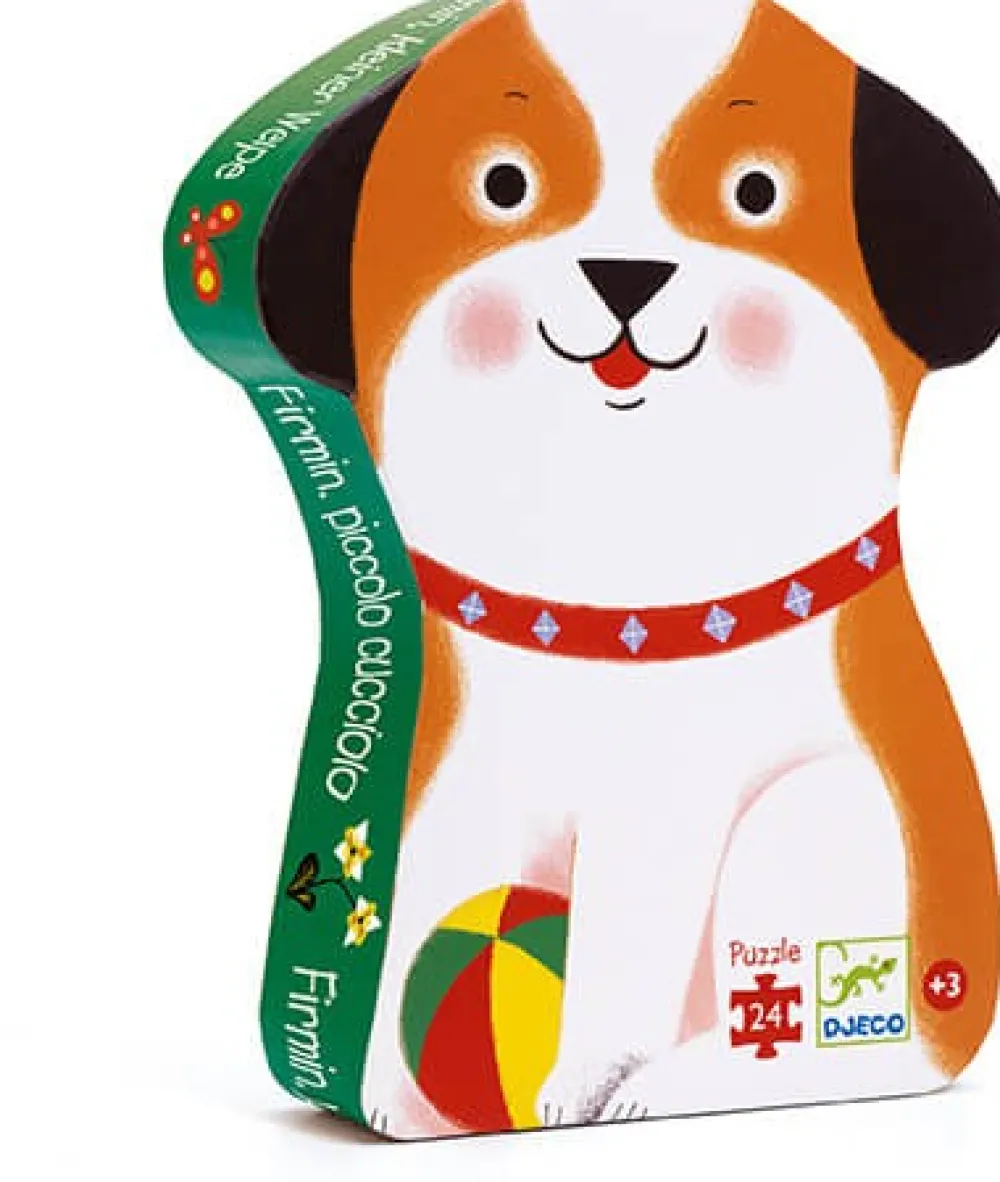 Djeco Puzzle Silueta Firmin pequeño perrito ·*Niños Puzzles 24 Piezas|Puzzles Djeco