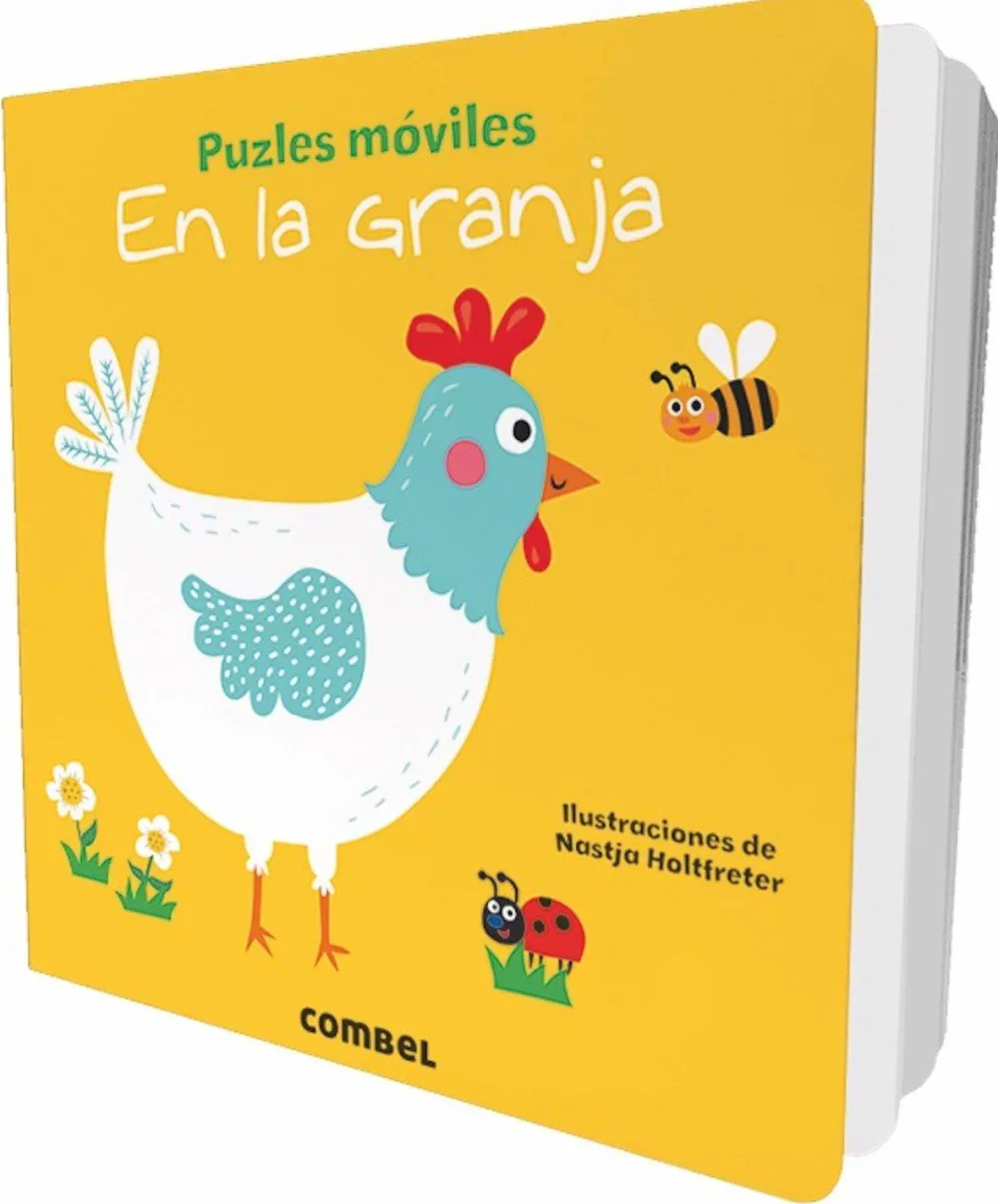 Combel Puzzles móviles · En la granja* Libros Manipulativos|Libros De Cartoné