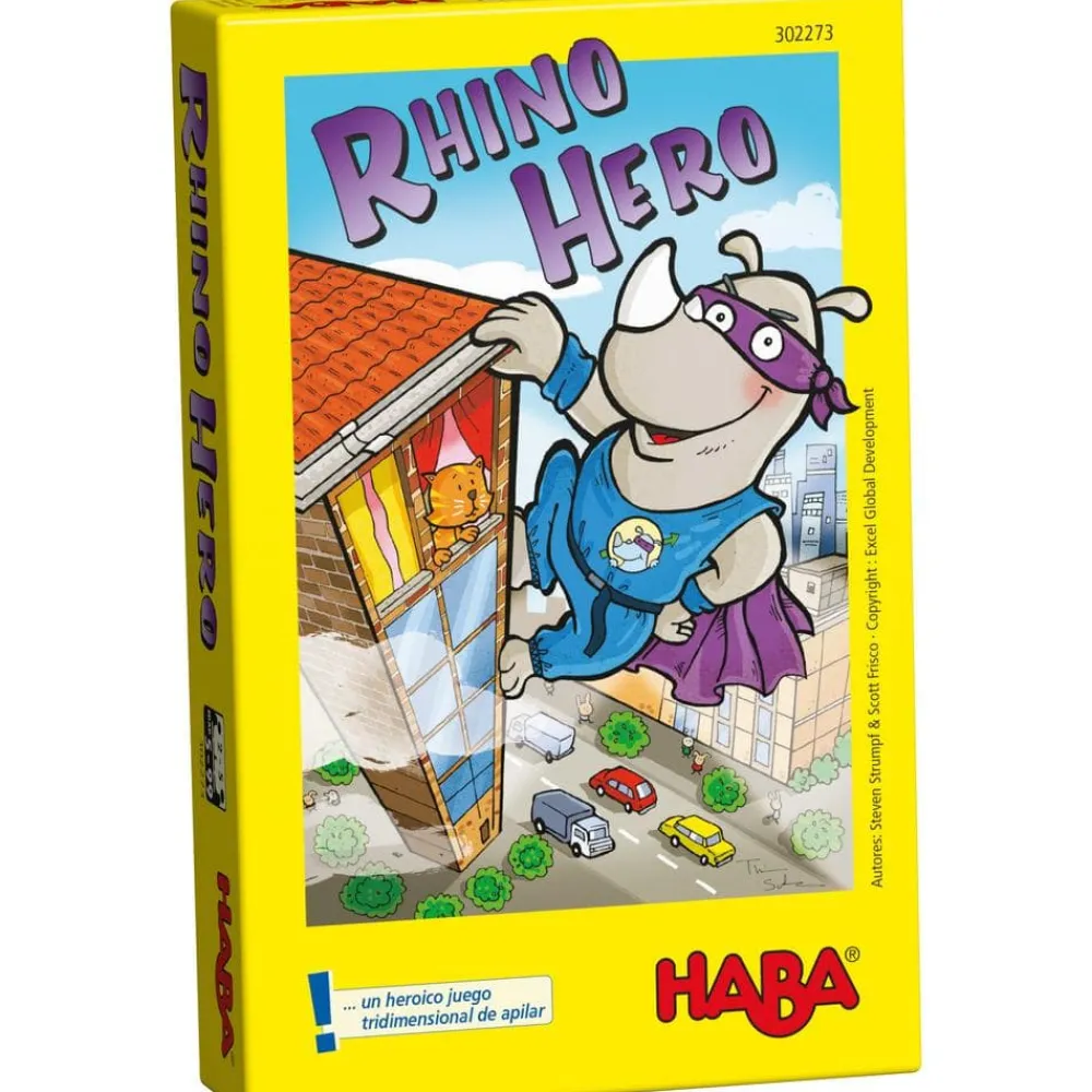 HABA Rhino Hero ·*Niños Juegos Haba|Juegos De Mesa Competitivos