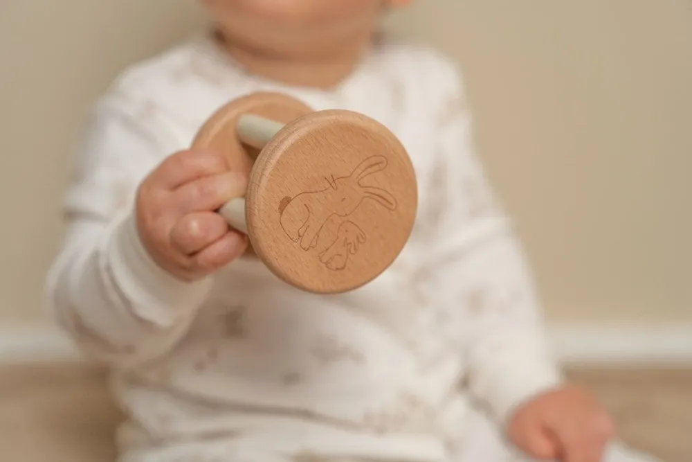Little Dutch Roller Baby Bunny ·*Niños Juguetes Waldorf|Juguetes De Madera Para Niños