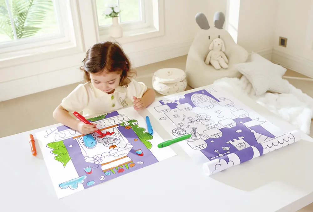 Hape Rollo de papel para garabatos de Castillos ·*Niños Kit De Manualidades|Juguetes De Toda La Vida