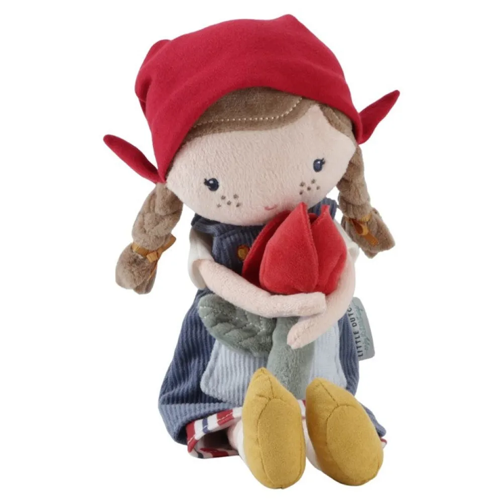 Little Dutch Rosa Granjera con Tulipan Mediana ·*Niños Muñecos Blanditos|Juguetes Montessori