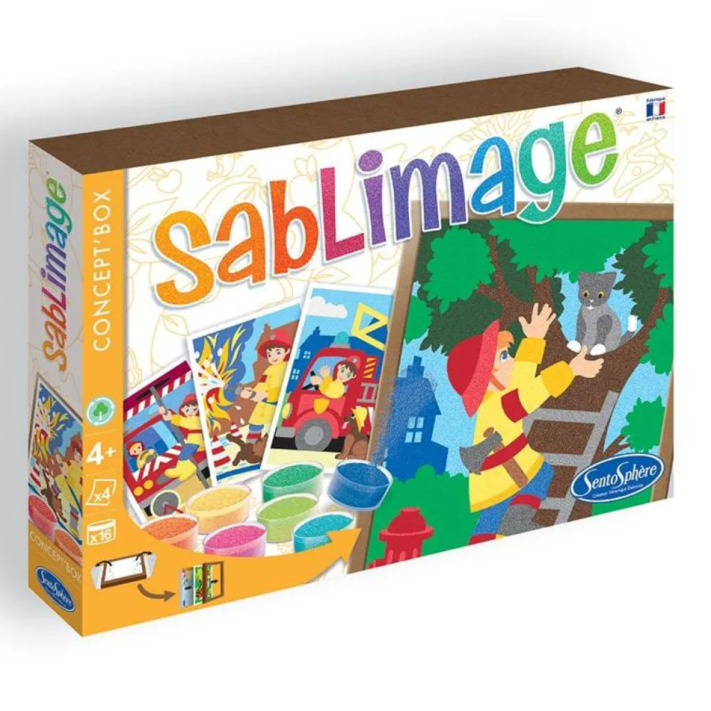 Sentosphère Sablimage · Bomberos*Niños Pintar Con Arena|Kit De Manualidades