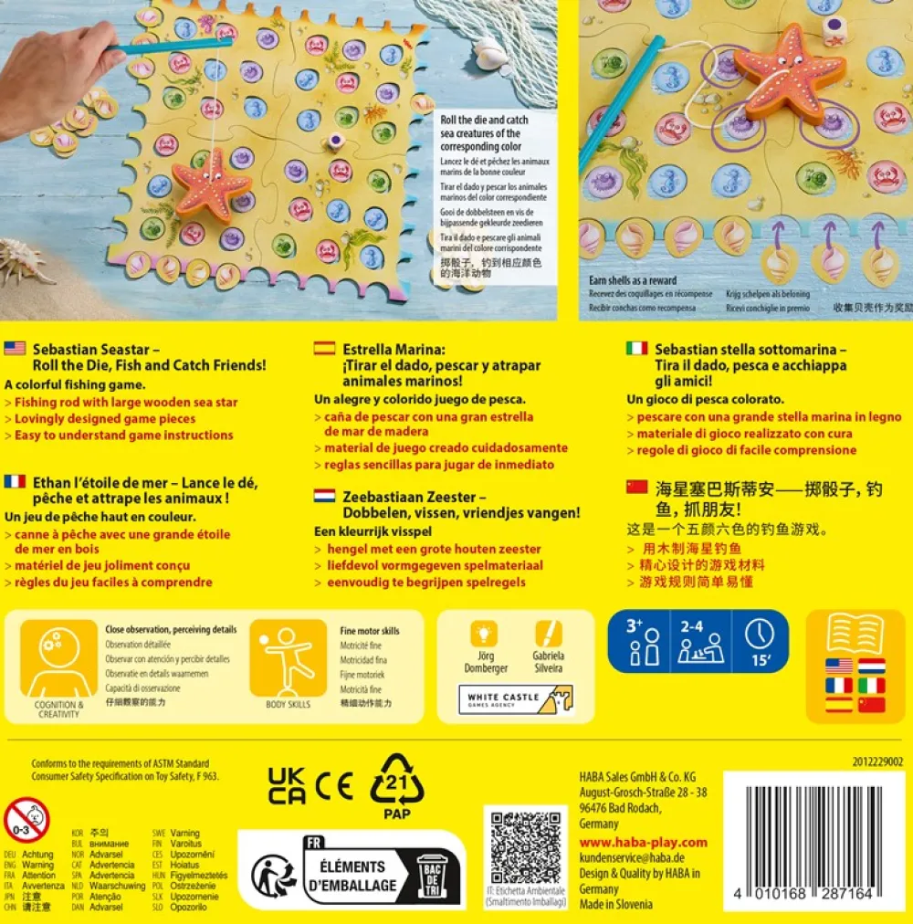 HABA Sebastian Estrella Marina ·*Niños Juegos De Tablero|Juegos Haba